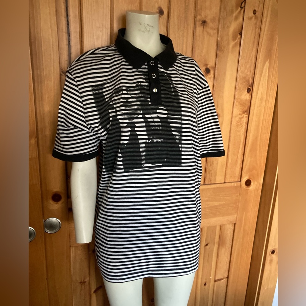 Rare XL Paul frank Andy Warhol men’s polo black and white